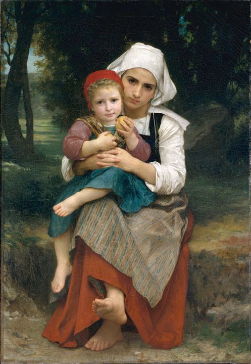 William Bouguereau Breton Brother and Sister